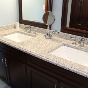 Granite Bathroom Countertop, Color: Luna Pearl