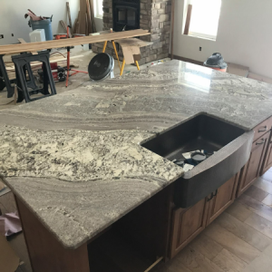 Custom Granite Kitchen Island Installed By All Stone Tops